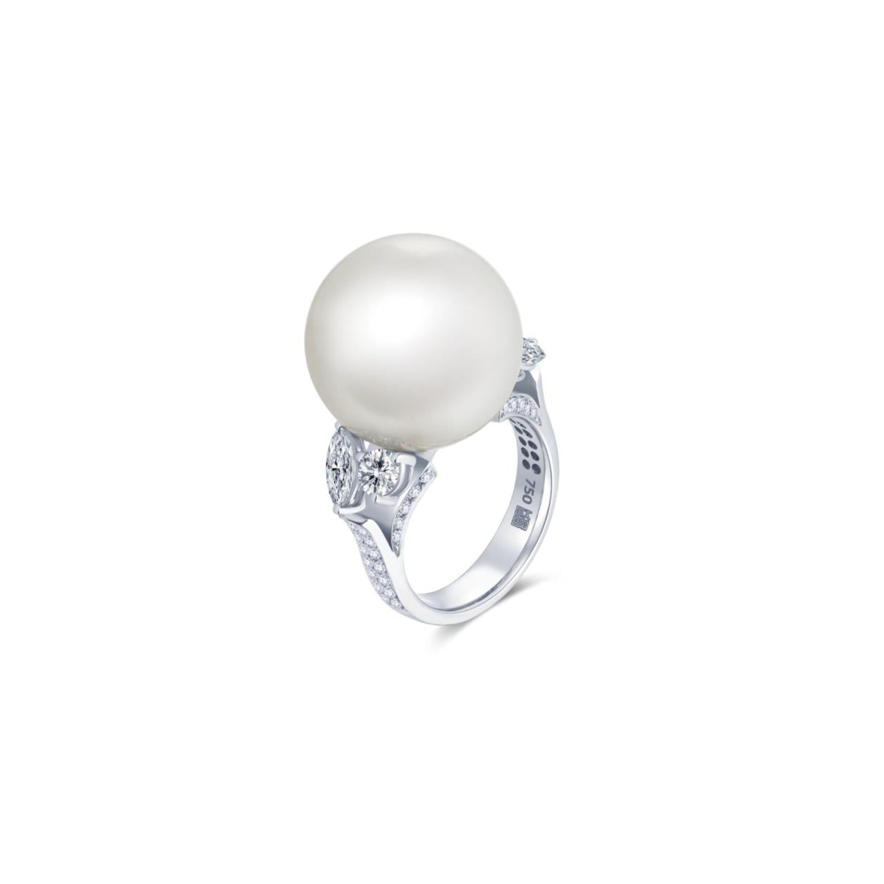 Aurora White South Sea Pearl Ring - K.S. Sze & Sons
