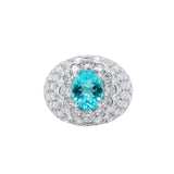 Paraiba & Diamond Ring (GRS Certificate)