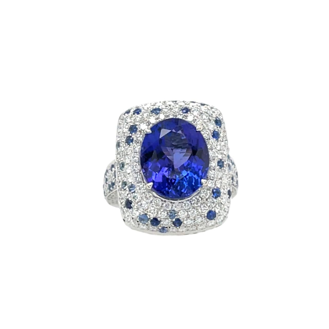 Tanzanite, Sapphire & Diamond Ring - K.S. Sze & Sons