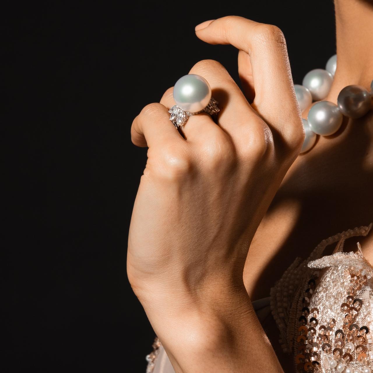 Celestial White South Sea Pearl Ring