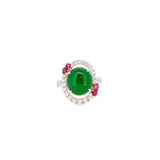 Jadeite and Ruby Ring