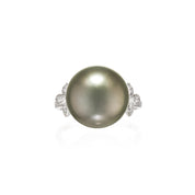 Tahitian South Sea Pearl & Diamond Ring