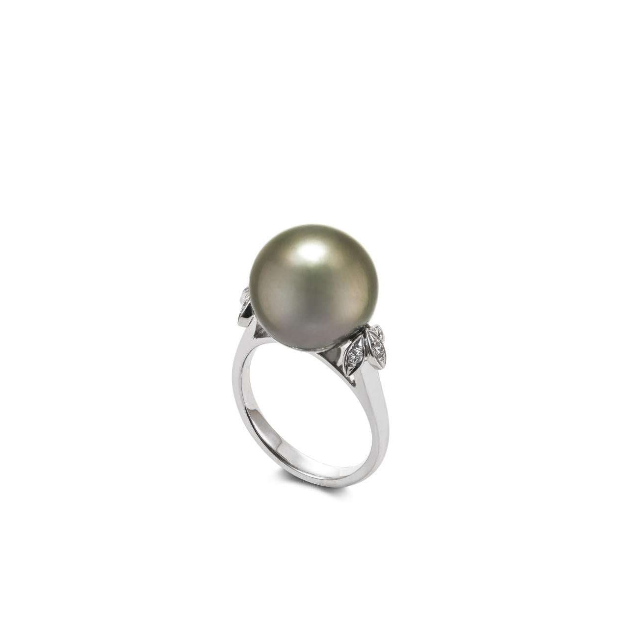 Tahitian South Sea Pearl & Diamond Ring