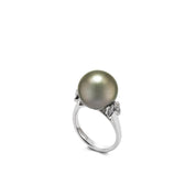Tahitian South Sea Pearl & Diamond Ring