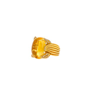 Citrine & Brown Diamond Cocktail Ring - K.S. Sze & Sons