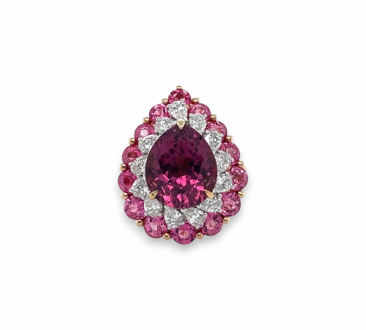 Natural Spinel & Diamond Cocktail Ring - K.S. Sze & Sons