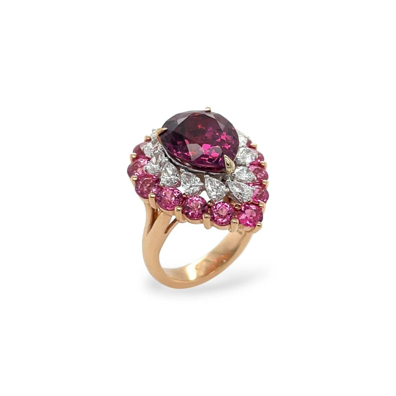Natural Spinel & Diamond Cocktail Ring - K.S. Sze & Sons
