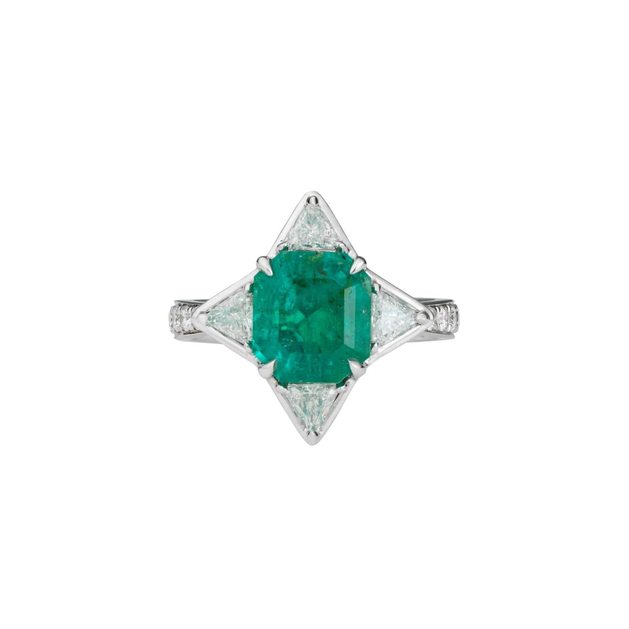 Columbia Emerald & Diamond Ring - K.S. Sze & Sons