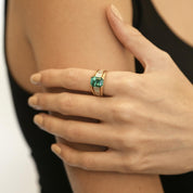 No Oil Colombian Emerald Ring - K.S. Sze & Sons