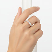 White Diamond Half Eternity Ring