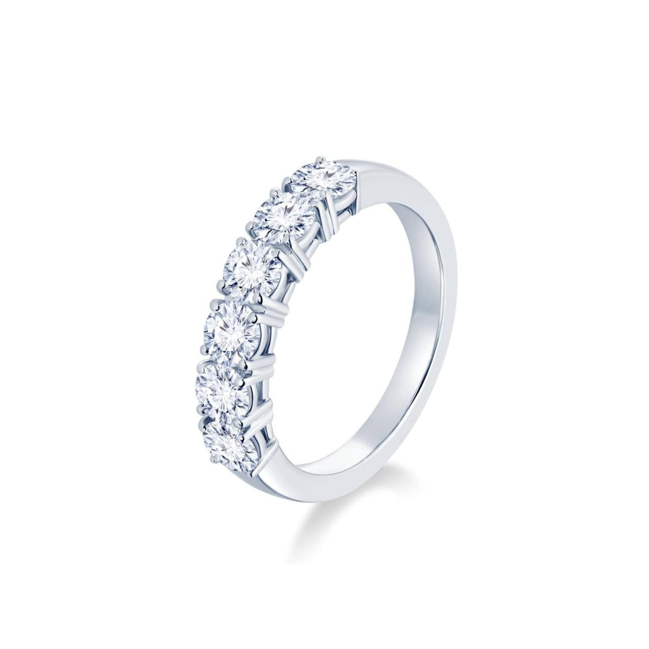 White Diamond Half Eternity Diamond Ring - K.S. Sze & Sons