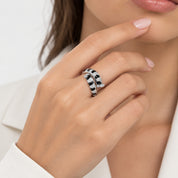 Dimaond & Enamel Ring - K.S. Sze & Sons