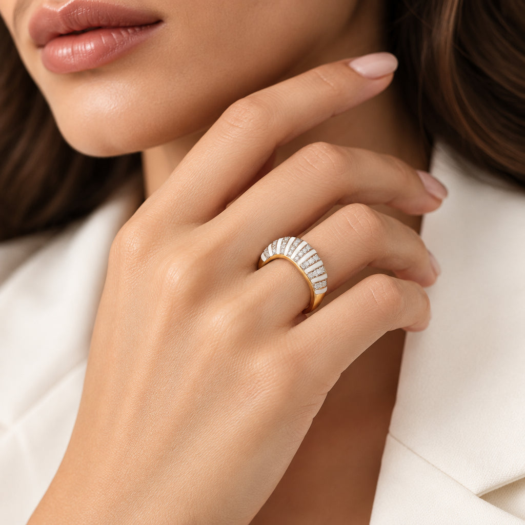 Diamond & Enamel Ring - K.S. Sze & Sons