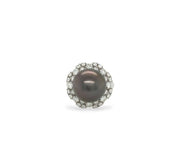 Tahitian Pearl & Diamond Ring - K.S. Sze & Sons