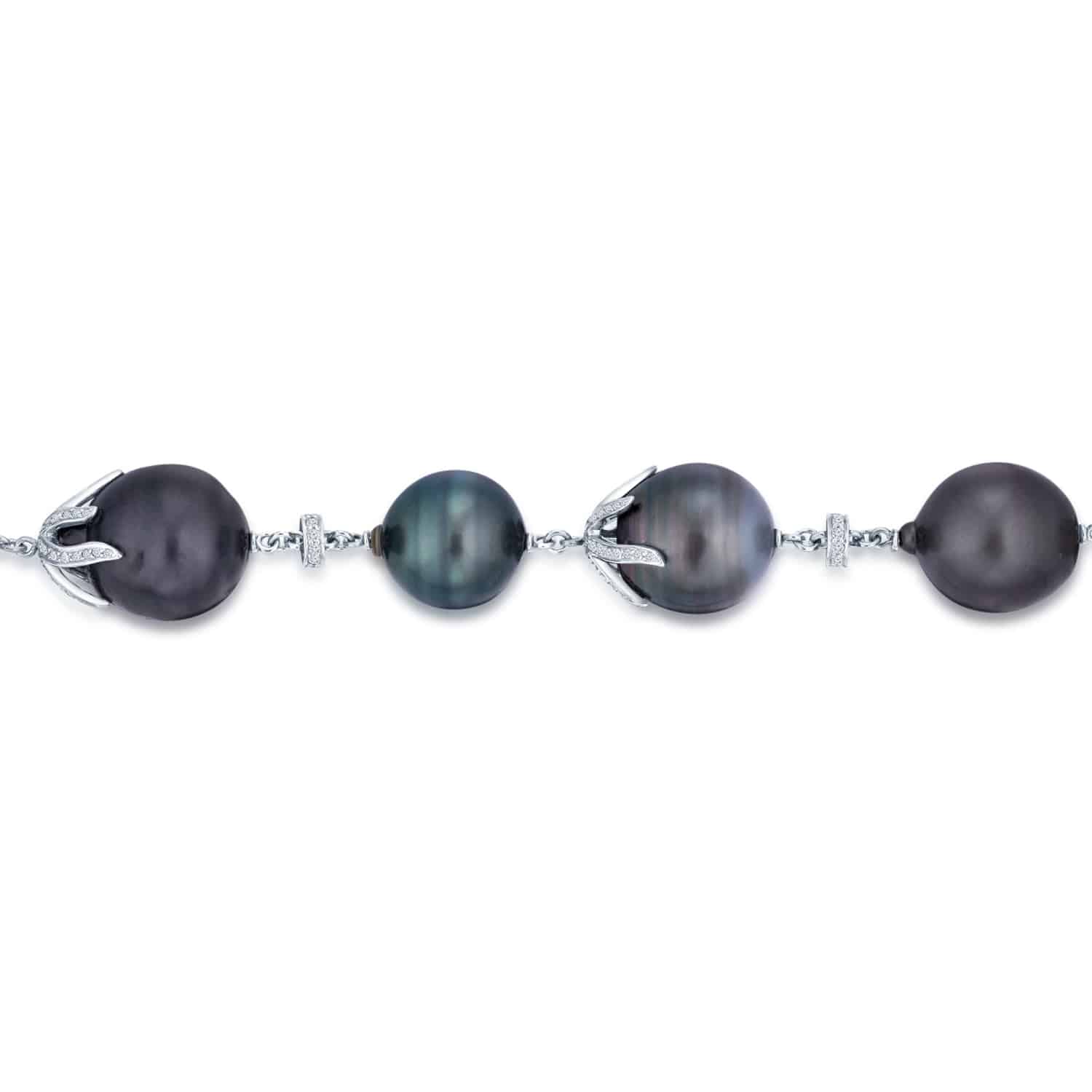 Tahitian South Sea Pearl & Diamond Bracelet - K.S. Sze & Sons