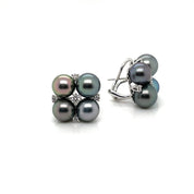 Tahitian South Sea Pearl & Diamond Earrings - K.S. Sze & Sons