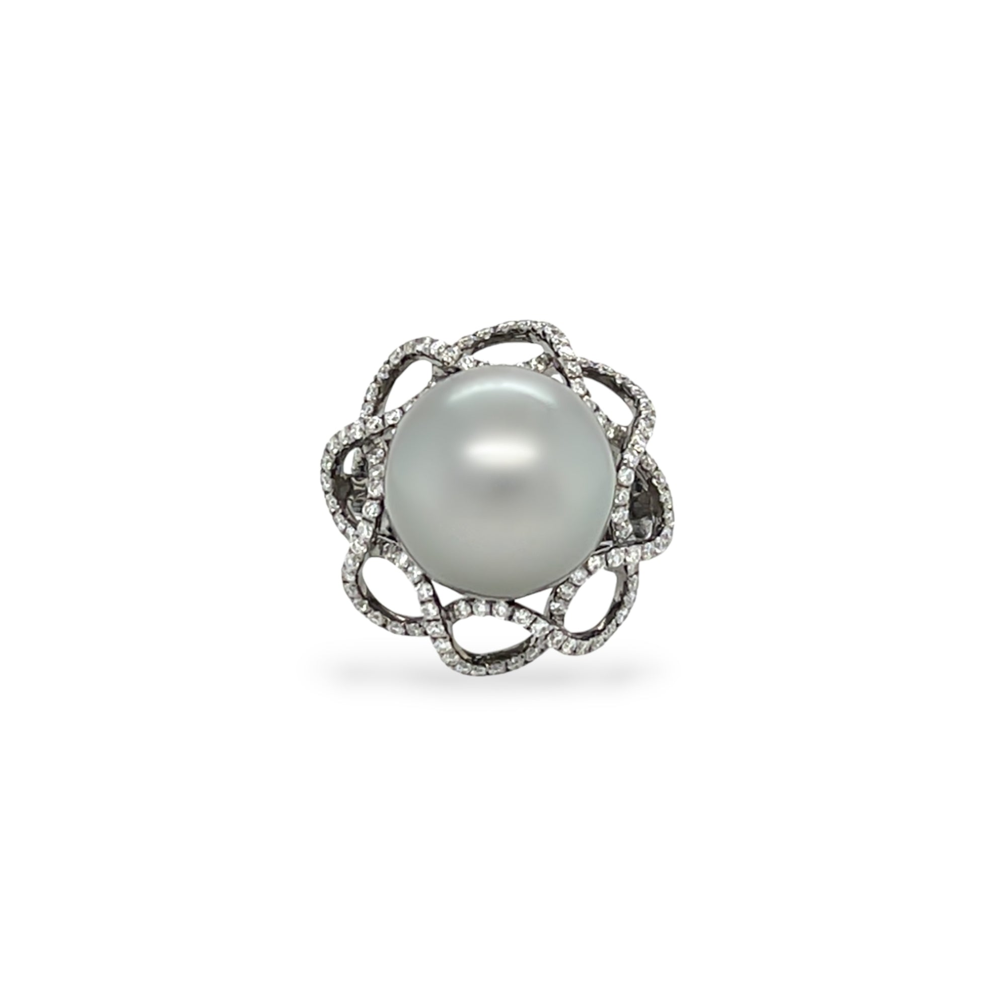 Tahitian South Sea Pearl & Diamond Ring - K.S. Sze & Sons