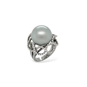 Tahitian South Sea Pearl & Diamond Ring - K.S. Sze & Sons