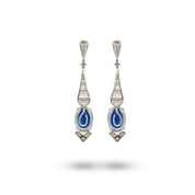 Tanzanite & Diamond Drop Earrings - K.S. Sze & Sons