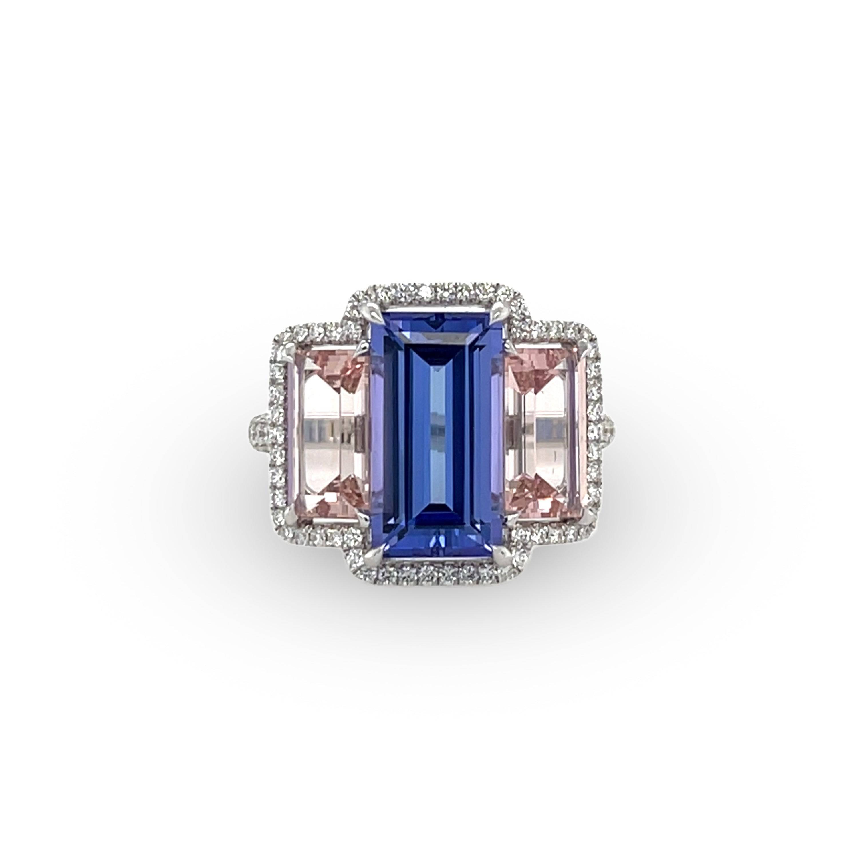 Tanzanite & Morganite Ring - K.S. Sze & Sons