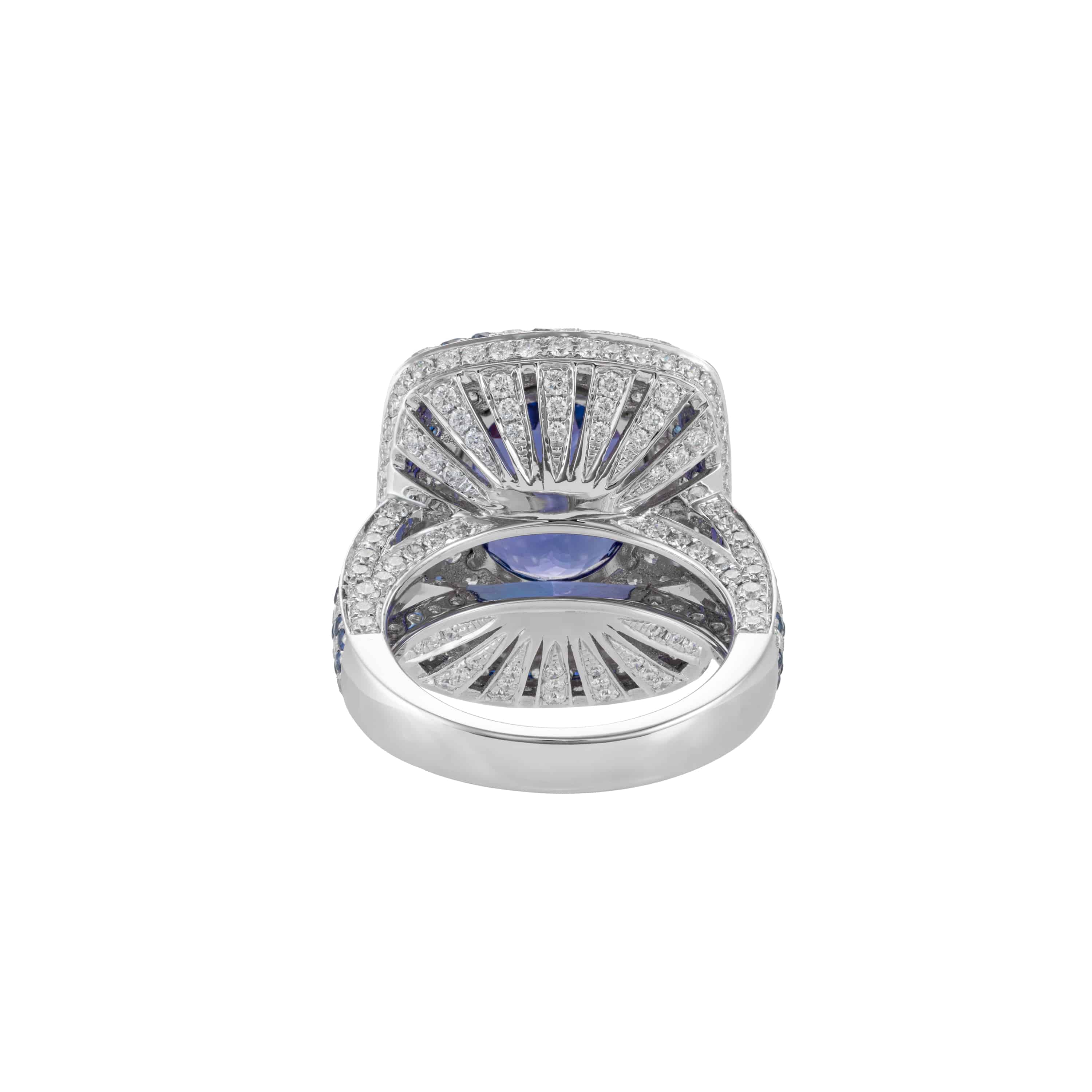 Tanzanite, Sapphire & Diamond Ring - K.S. Sze & Sons