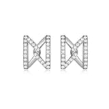 The Big Z Ear Studs in Rose Gold with Diamonds (Large)