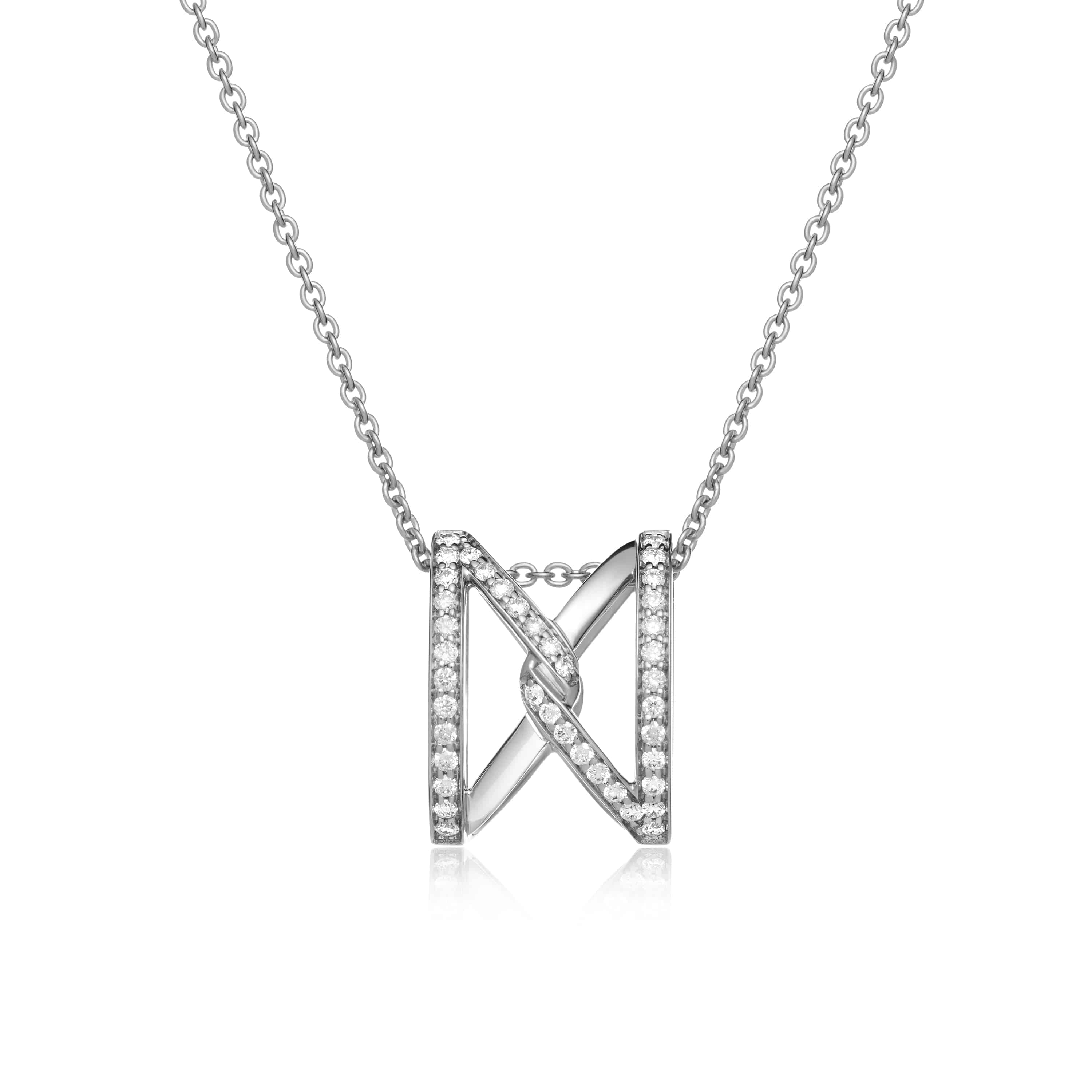 The Big Z Necklace In 18K Gold With Diamonds - K.S. Sze & Sons