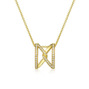 The Big Z Necklace In 18K Gold With Diamonds - K.S. Sze & Sons