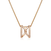 The Big Z Necklace In Rose Gold With Diamonds - K.S. Sze & Sons