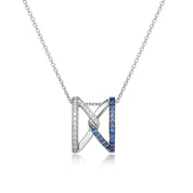 The Big Z Necklace In White Gold With Sapphire And Diamonds - K.S. Sze & Sons