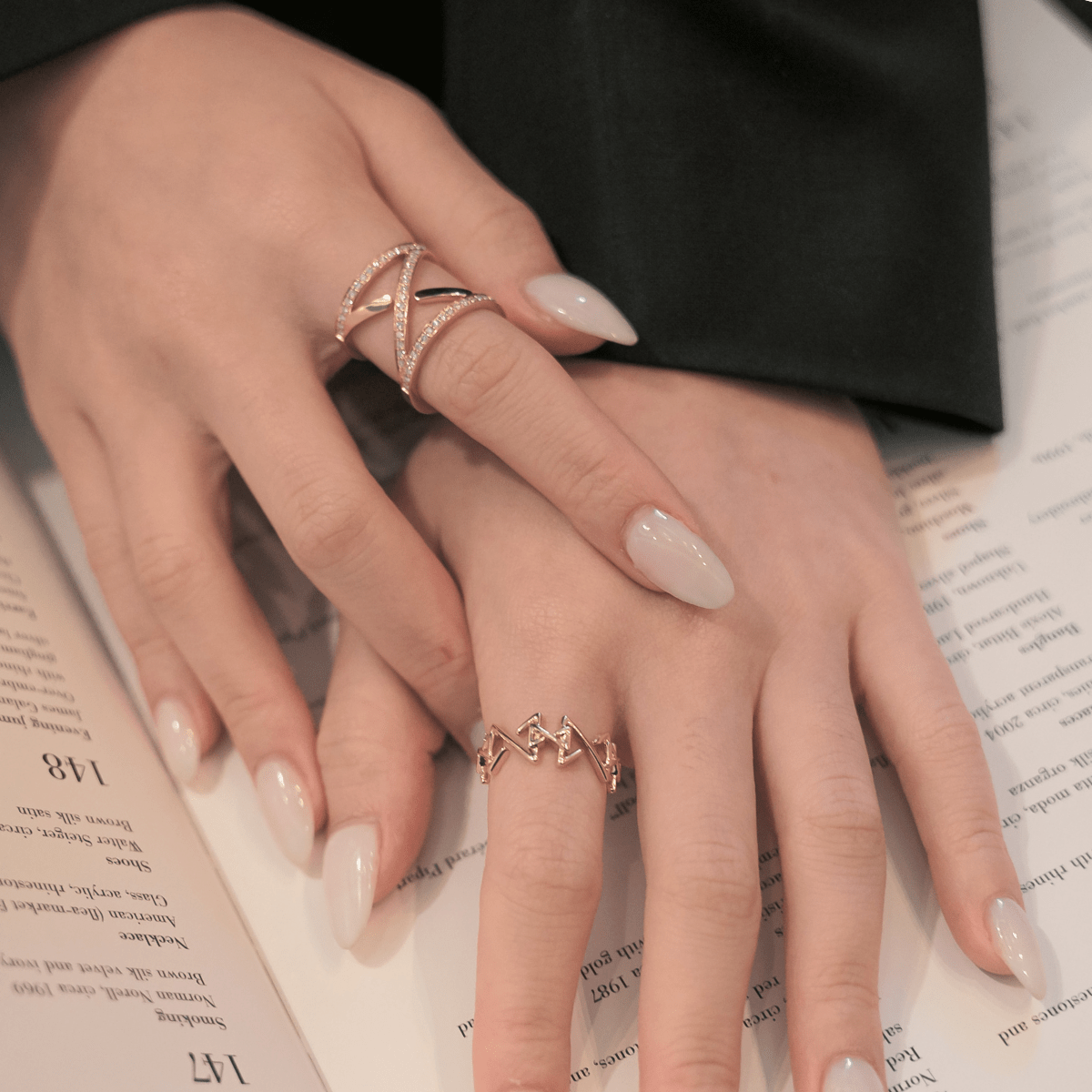 The Big Z Ring In Rose Gold With Diamonds - K.S. Sze & Sons