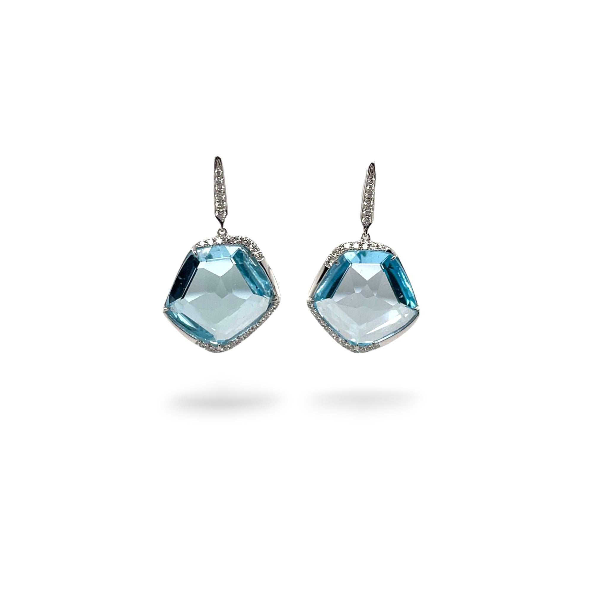 Topaz & Diamond Earrings - K.S. Sze & Sons