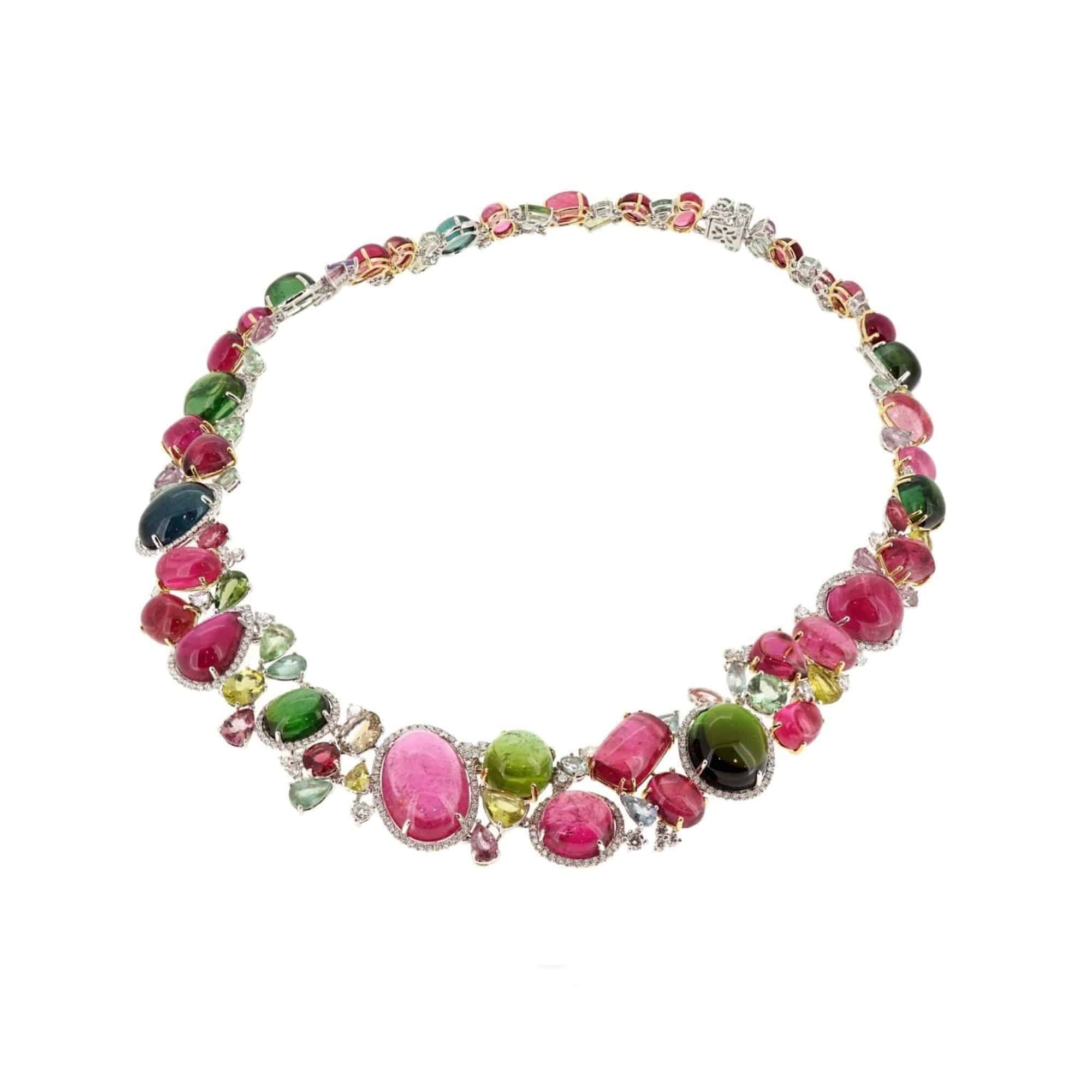 Tourmaline & Diamond Necklace - K.S. Sze & Sons