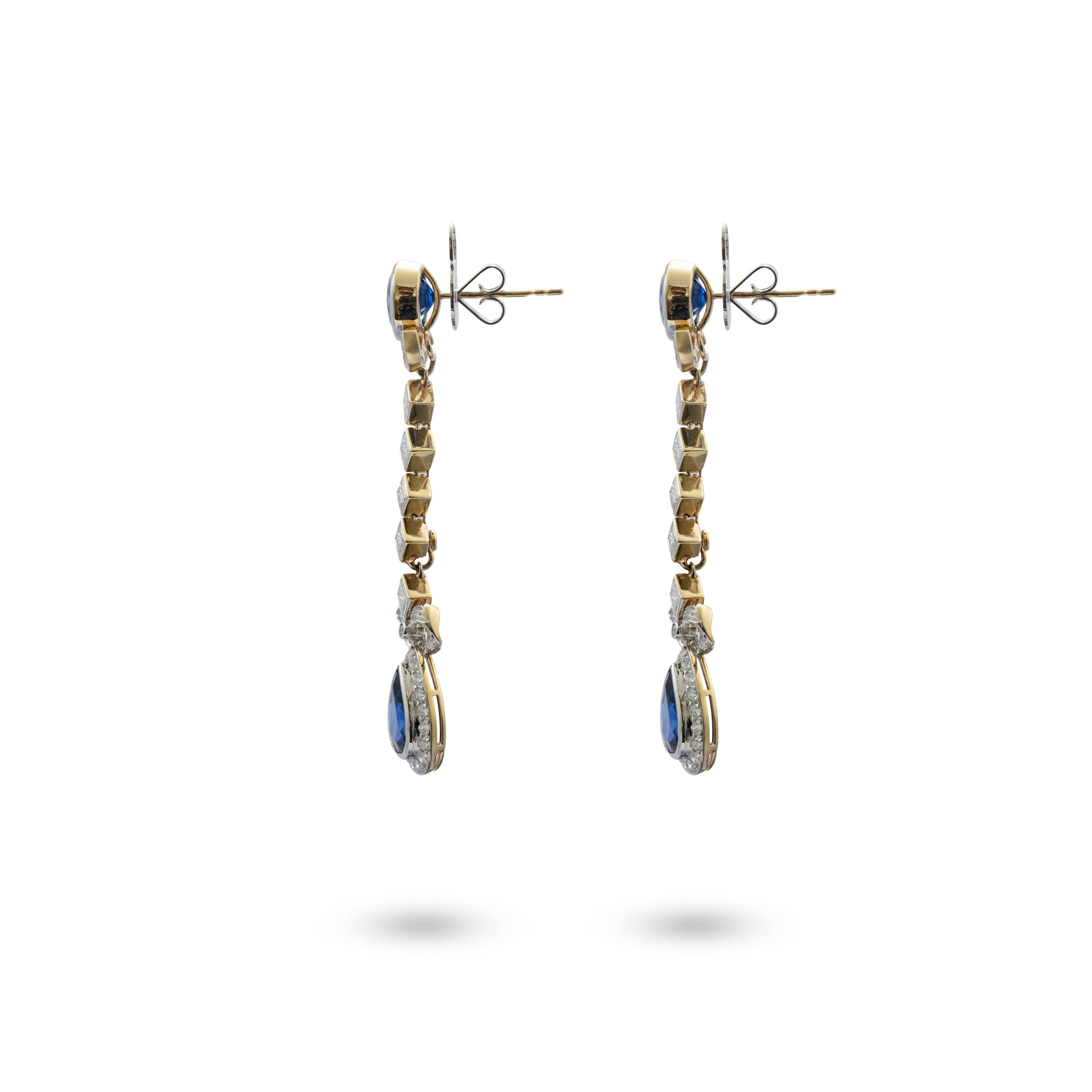 Tranformational Sapphire & Diamond Earrings - K.S. Sze & Sons