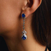 Tranformational Sapphire & Diamond Earrings - K.S. Sze & Sons