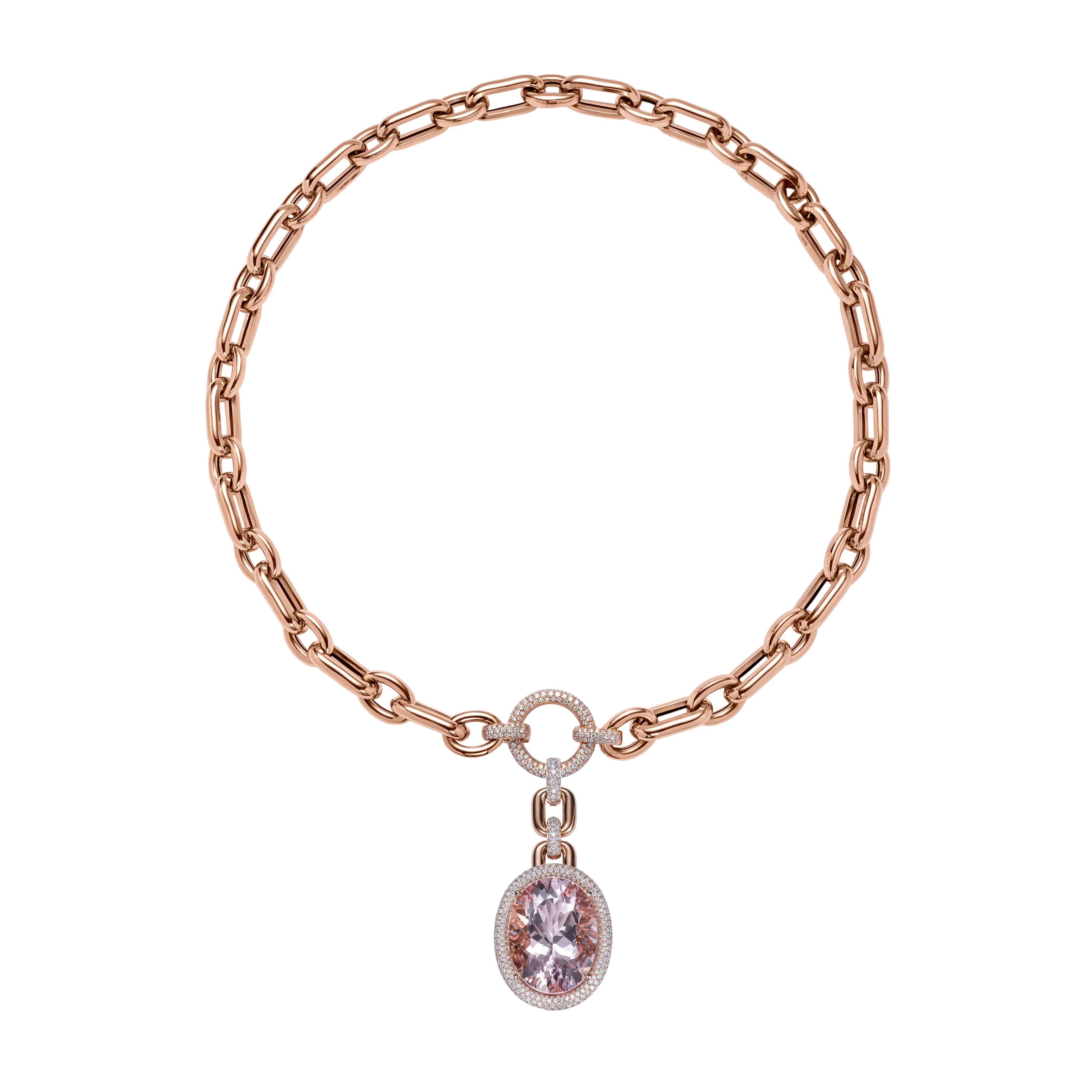 Transformational Morganite & Diamond Necklace