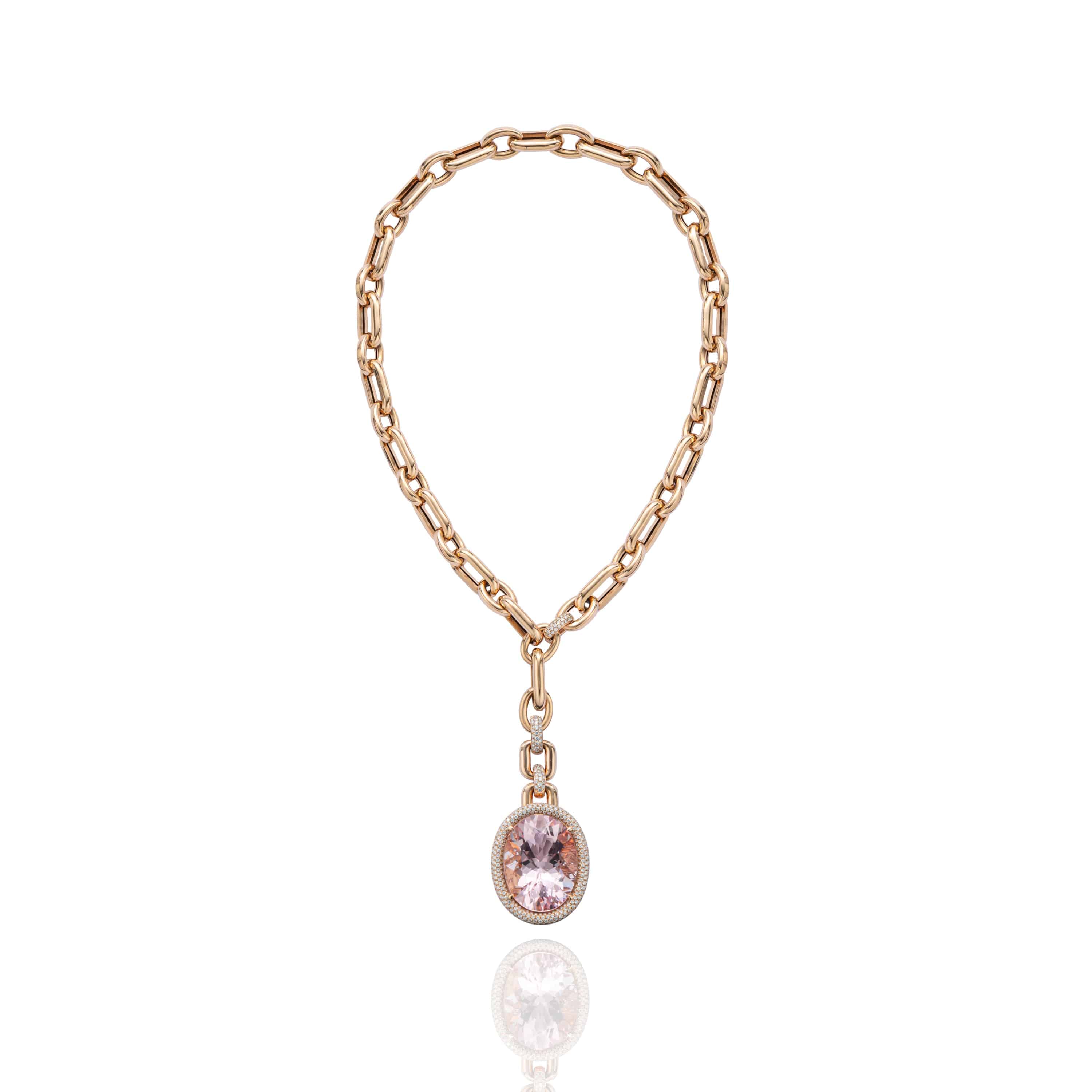 Transformational Morganite & Diamond Necklace