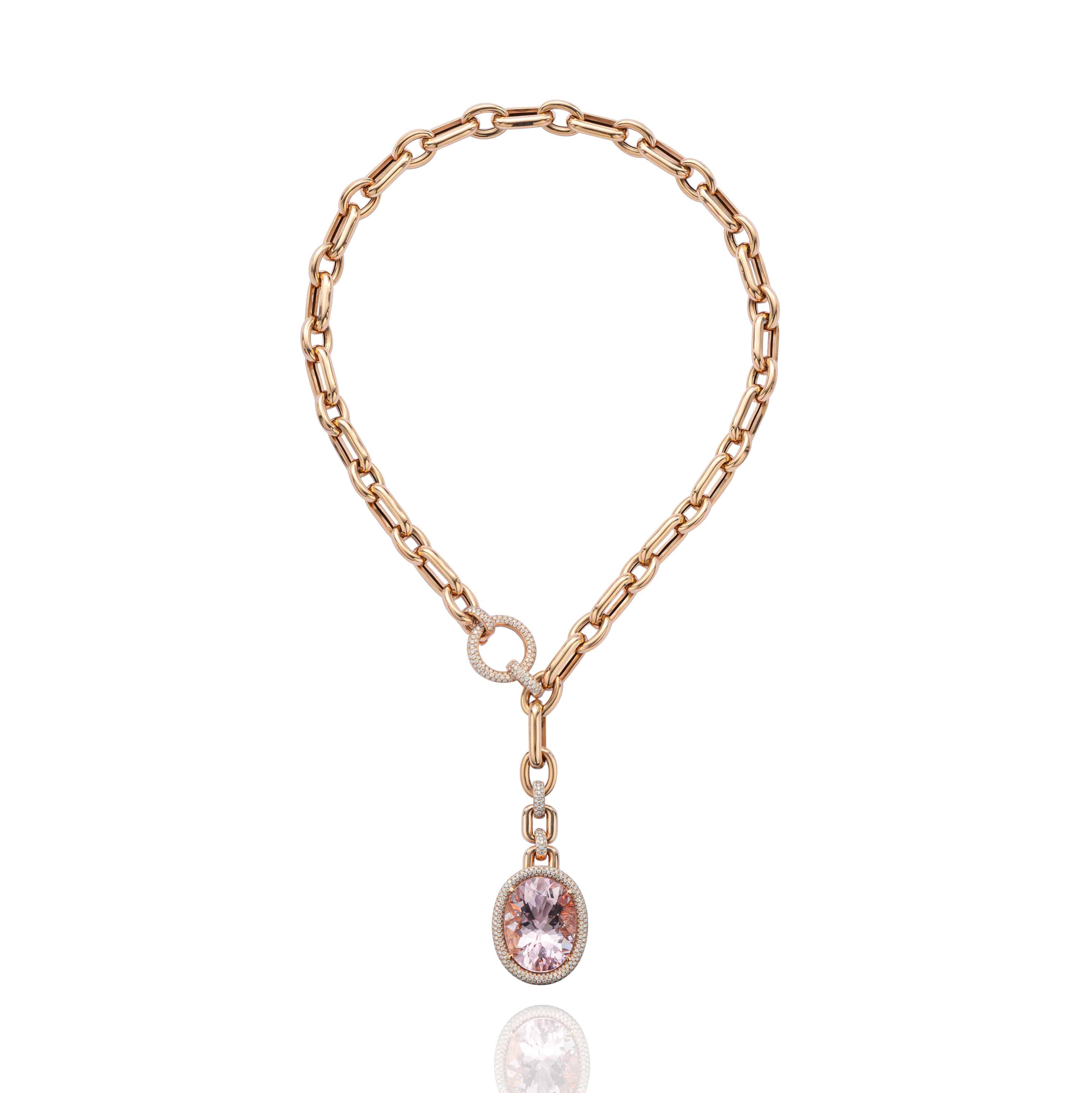 Transformational Morganite & Diamond Necklace