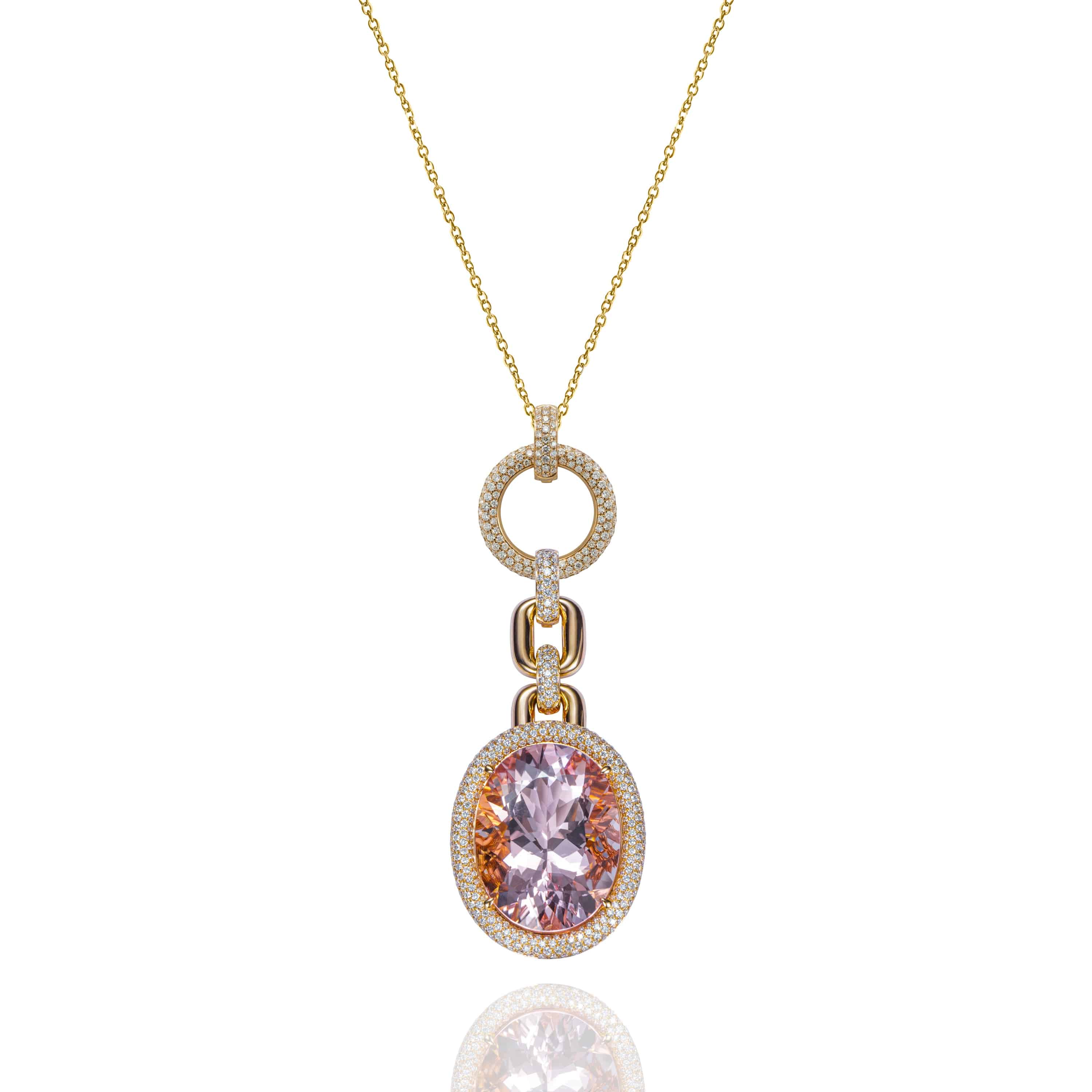 Transformational Morganite & Diamond Necklace