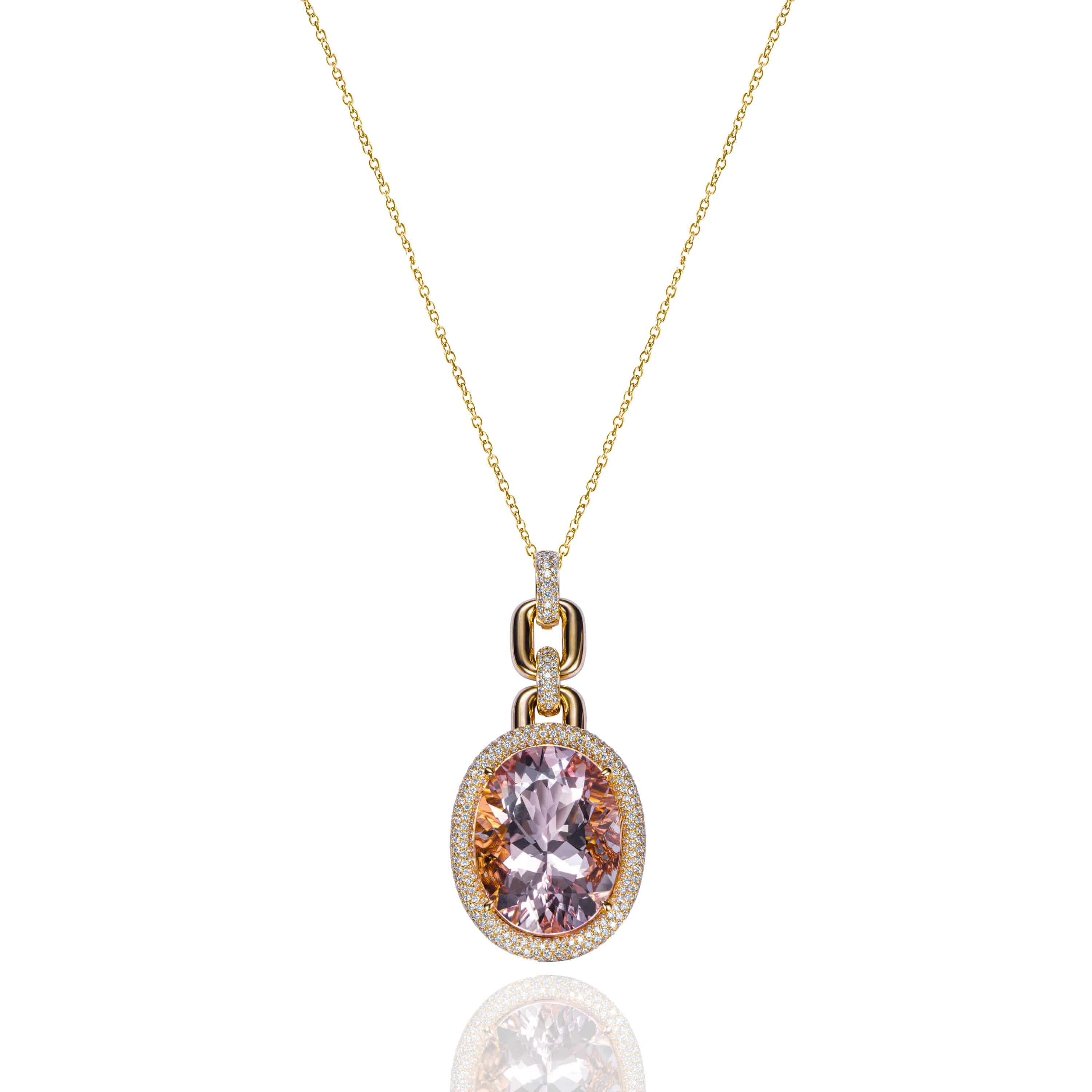 Transformational Morganite & Diamond Necklace