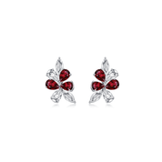 Transformational Unheated Ruby & Diamond Earrings