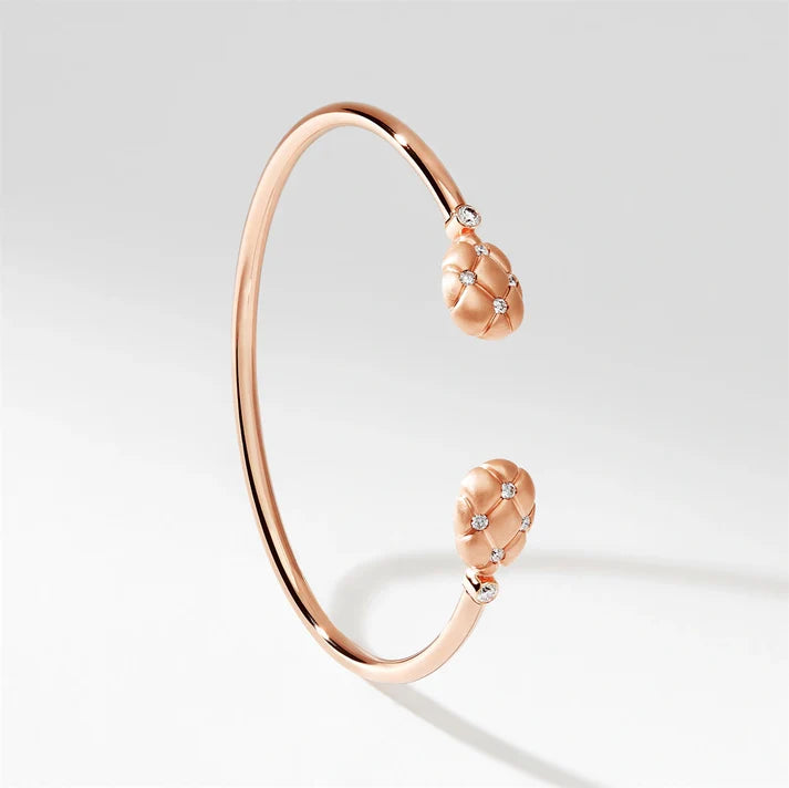 FABERGE Brushed Open Set Bracelet - K.S. Sze & Sons
