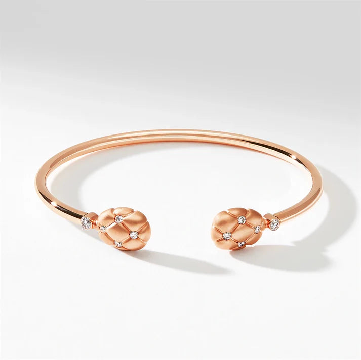 FABERGE Brushed Open Set Bracelet - K.S. Sze & Sons