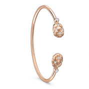 FABERGE Brushed Open Set Bracelet - K.S. Sze & Sons