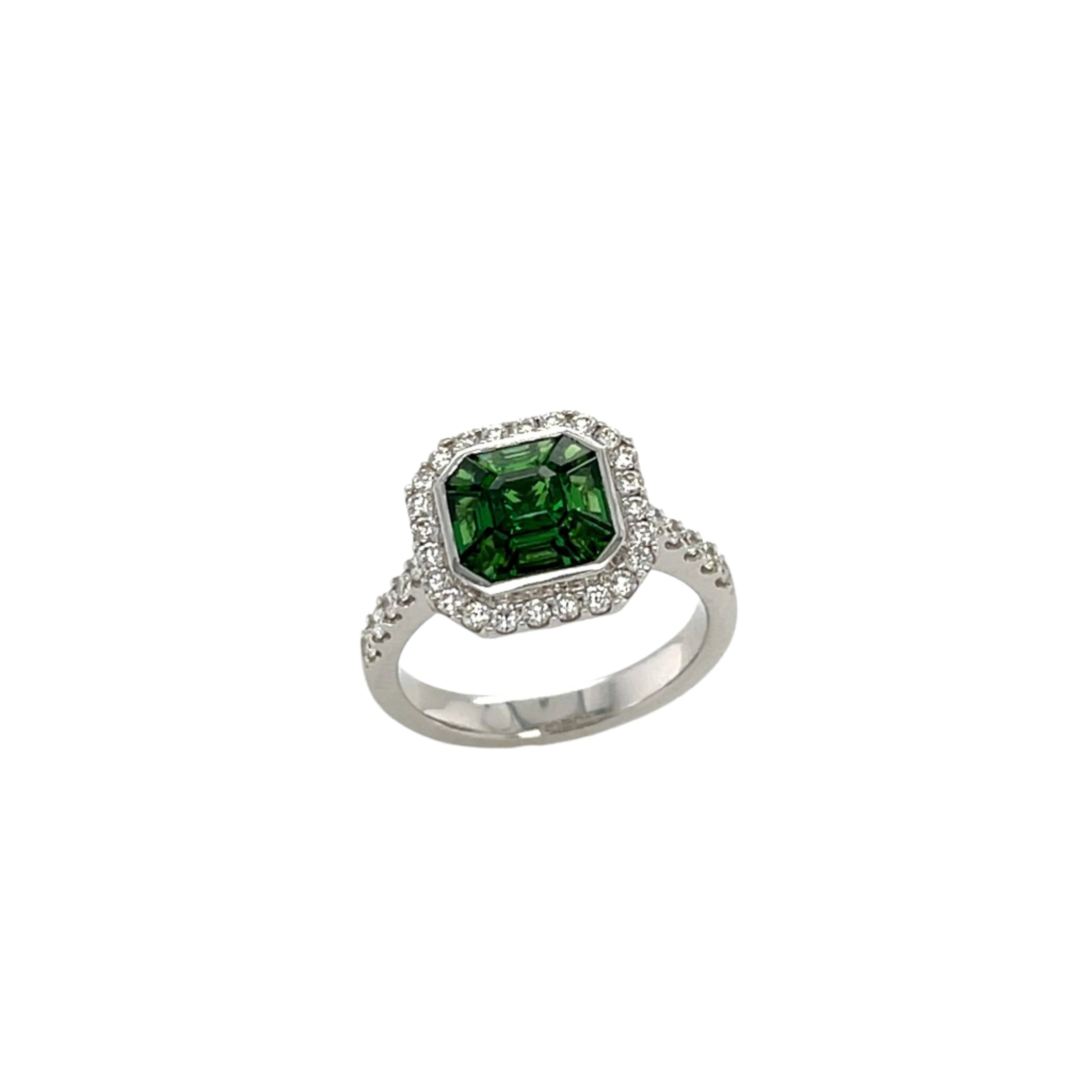 Tsavorite & Diamond Ring - K.S. Sze & Sons