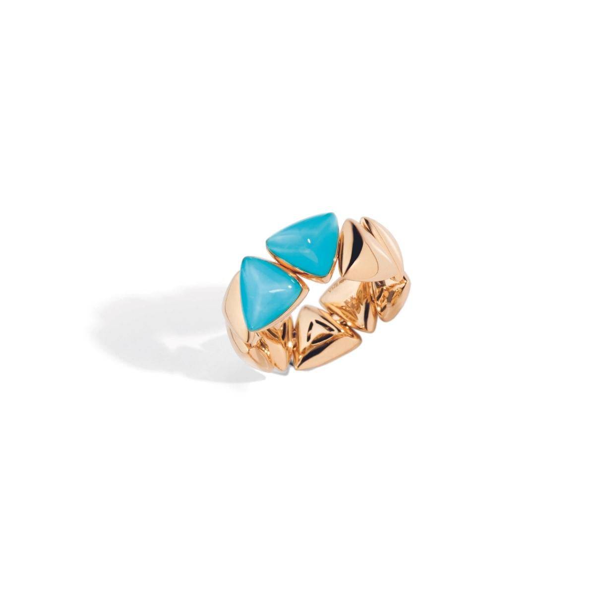 VHERNIER Freccia Turquoise & Rock Crystal Ring - K.S. Sze & Sons