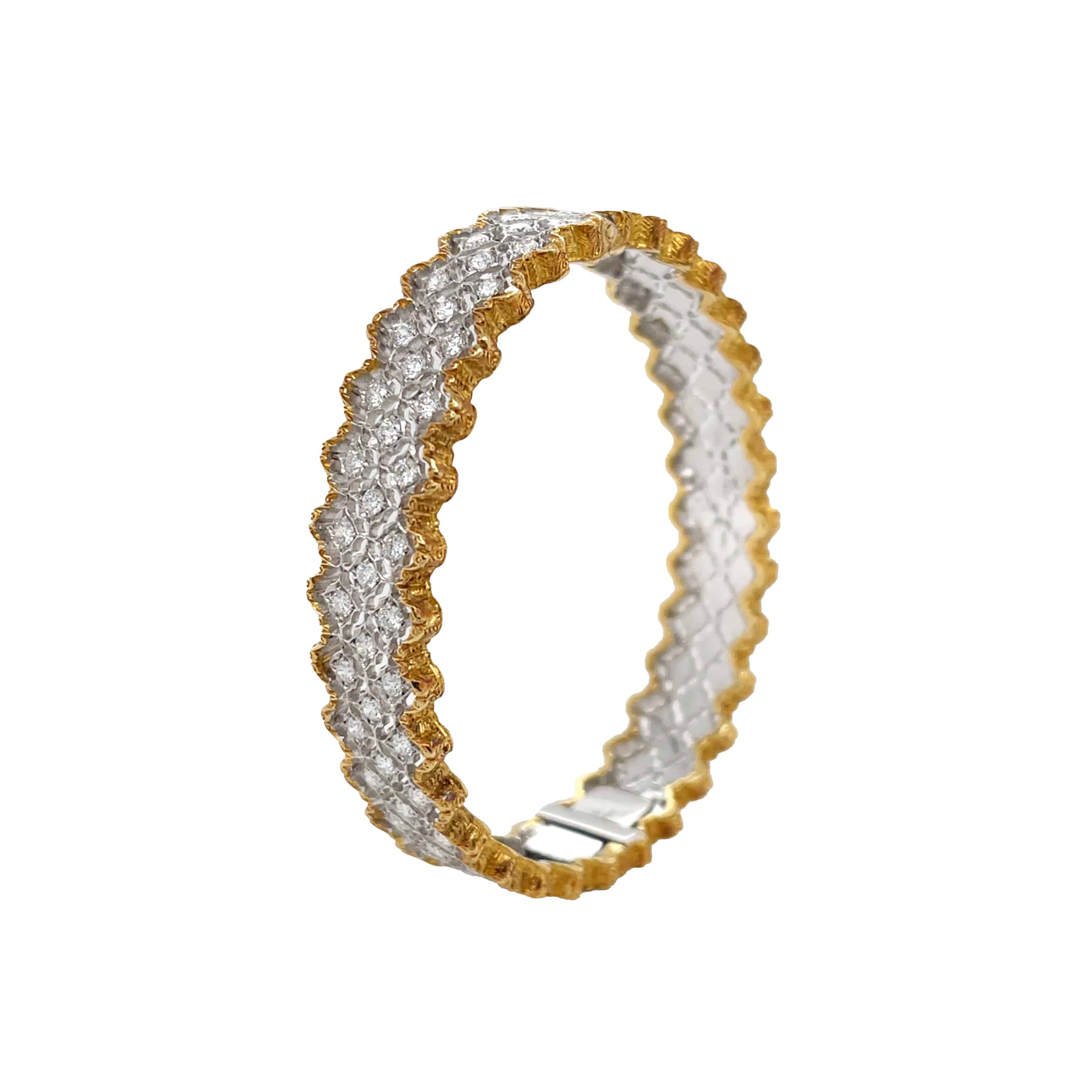 White Diamond Bangle - K.S. Sze & Sons