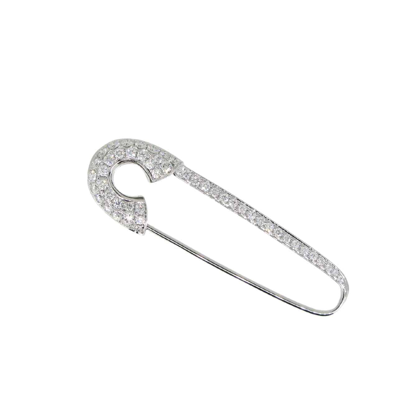White Diamond Buckle Brooch (Large Size)