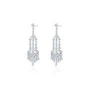 White Diamond Chandelier Earrings - K.S. Sze & Sons