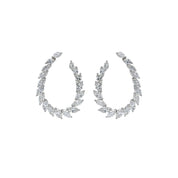 White Diamond Cocktail Earrings - K.S. Sze & Sons